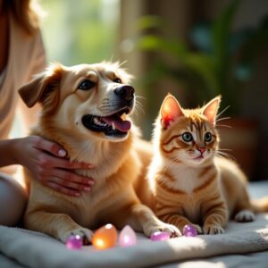 Cristales y Mascotas: Energía Curativa para Perros y Gatos