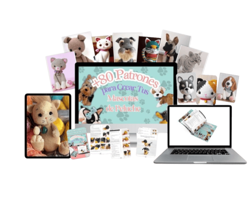 Mockup Ebook + 80 Patrones de Peluche